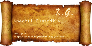Knechtl Gusztáv névjegykártya