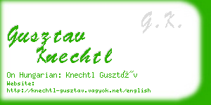 gusztav knechtl business card